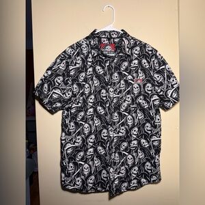 Lurking Class • Sketchy Tank Grim Reaper Button-Down Shirt | Large | Skull Punk
